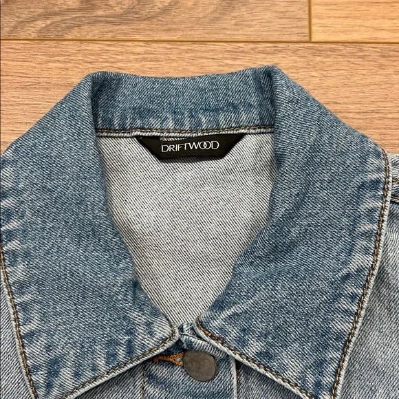 Driftwood Mesa Rosa Stretch Denim Jacket Embroidered Size XS - Picture 4 of 14